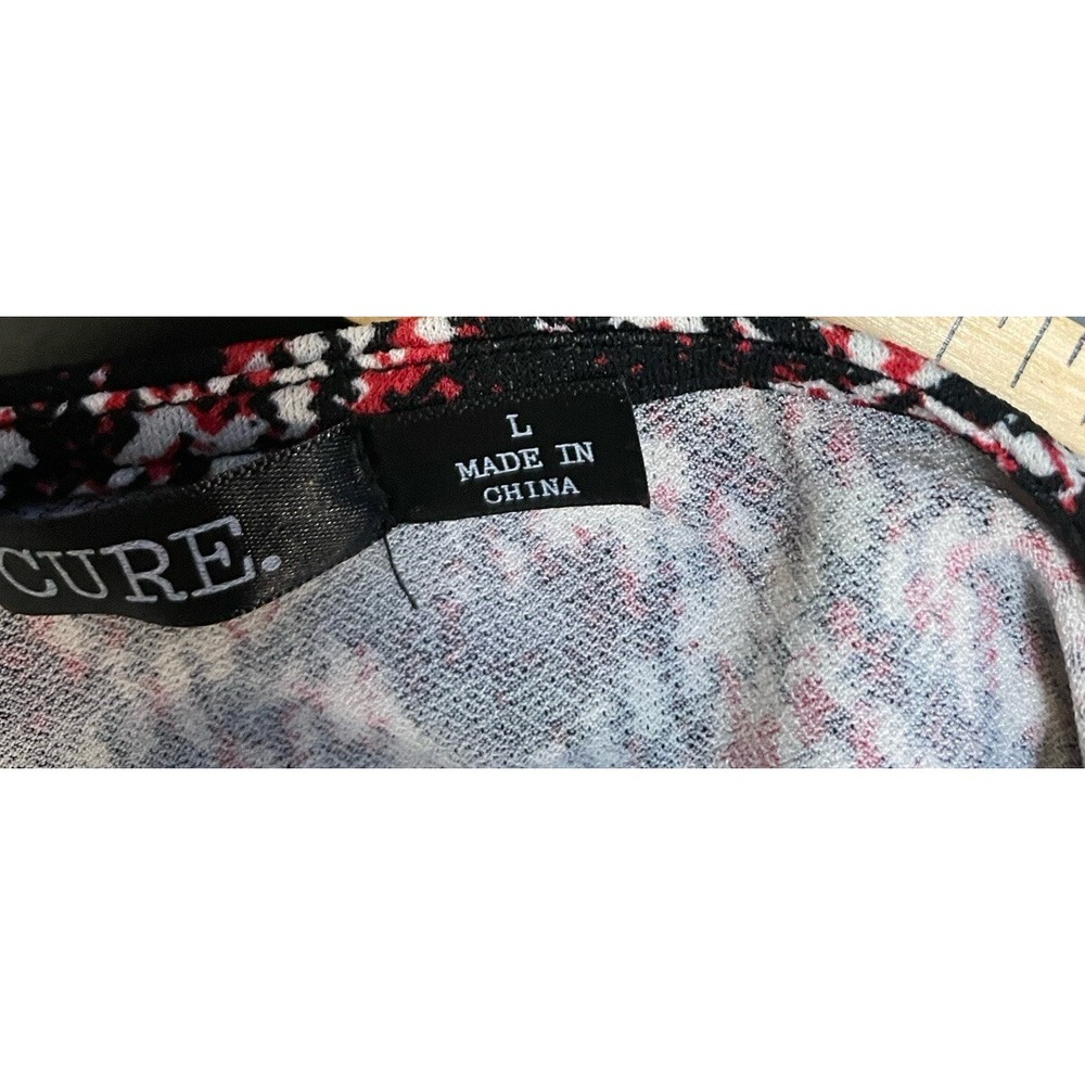 CURE Long Sleeve Top Shirt Women's Size Large Black & White Casual - Picture 6 of 6
